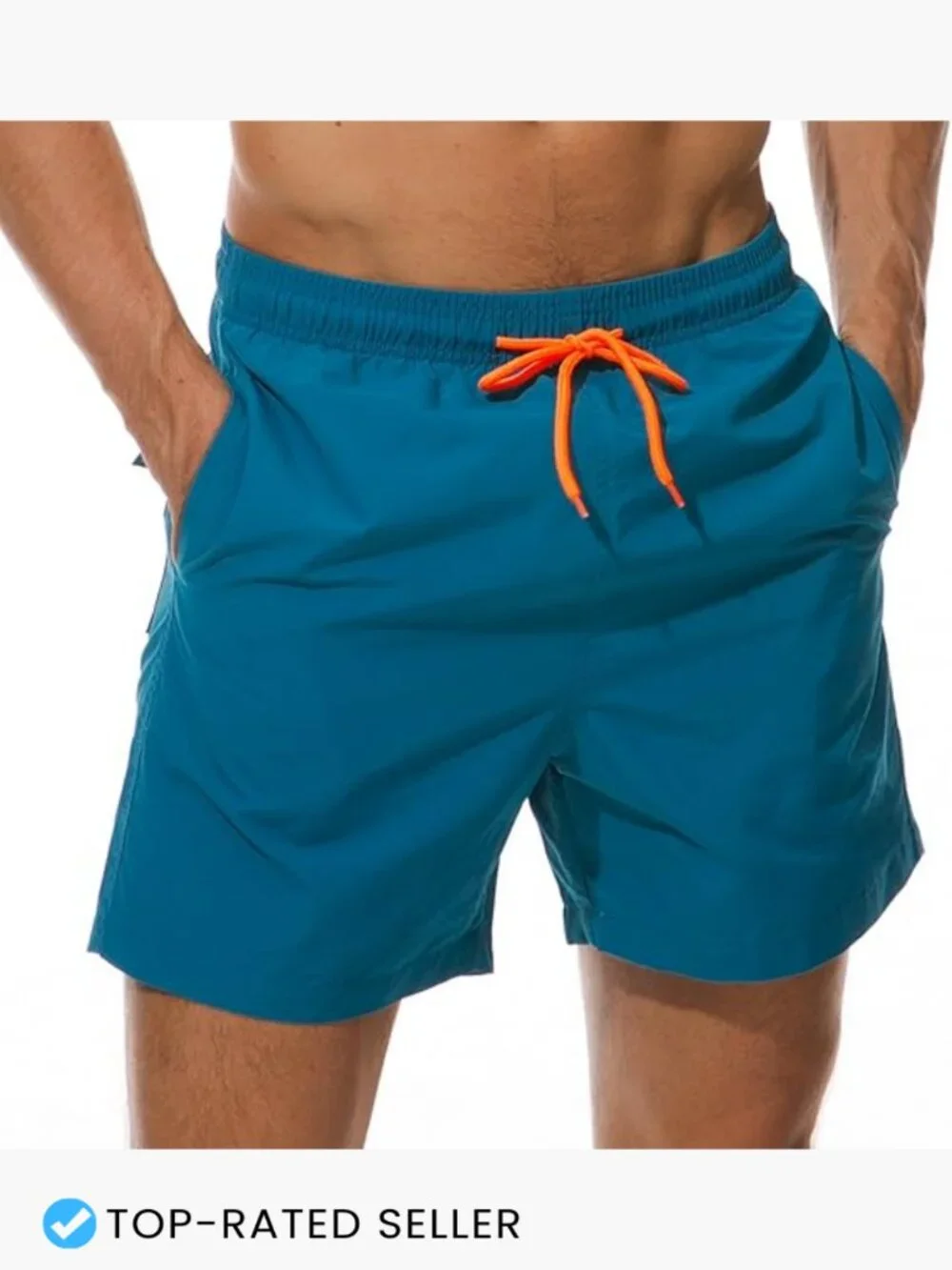 Men's Quick Dry Swim Trunks with Pockets Mesh Lining Adjustable Waist Beach